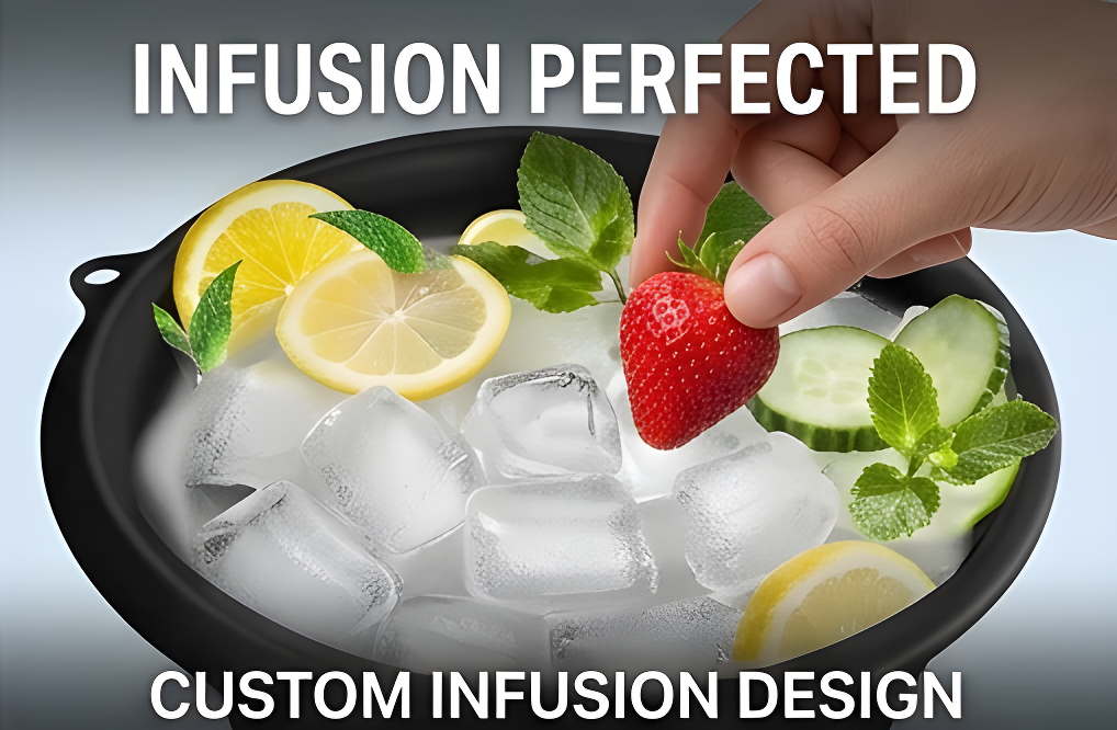 Silicone Ice Face Bowl with Built-in Ice Tray