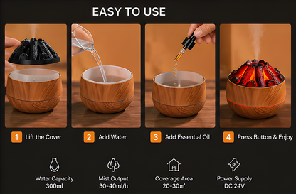 Charcoal Flame Humidifier & Diffuser