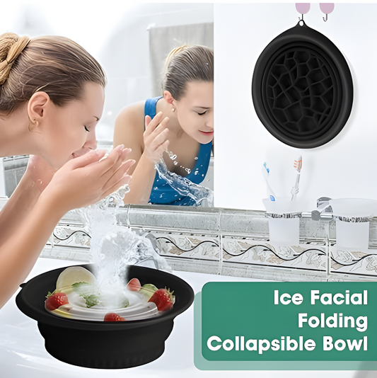 GlowChill  Silicone Ice Facial Bowl with Built-in Ice Tray