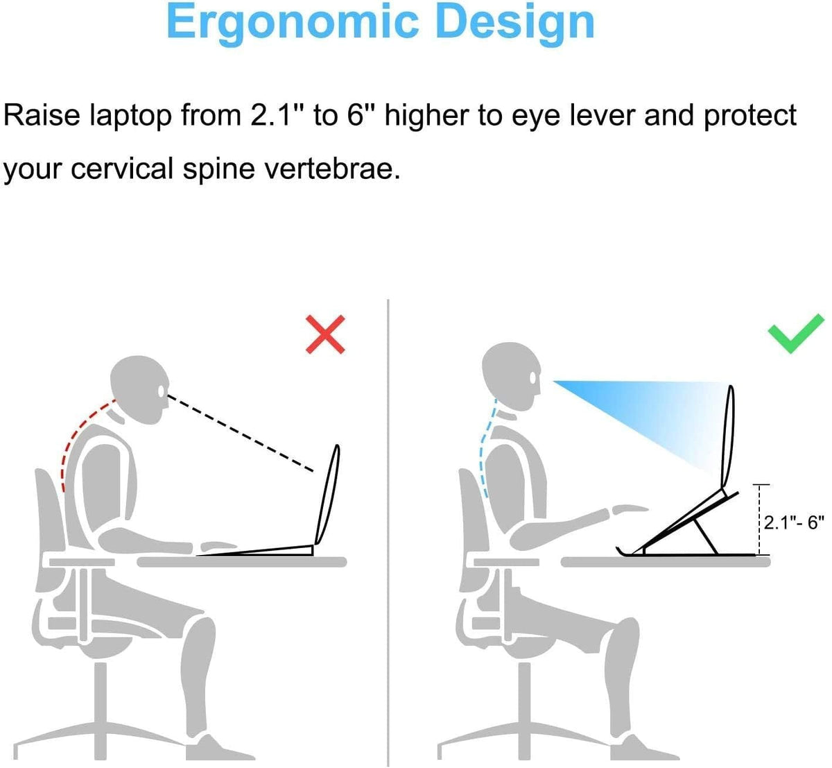StandPro Adjustable Laptop Stand for Desk