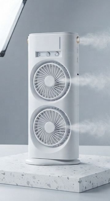 CoolBlast Portable Dual Fan Mist Cooler