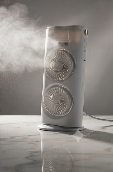 Dual Blast Mini Air Cooler – USB Rechargeable Mist Fan with Double Fan Cooling