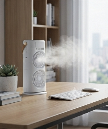 CoolBlast Portable Dual Fan Mist Cooler
