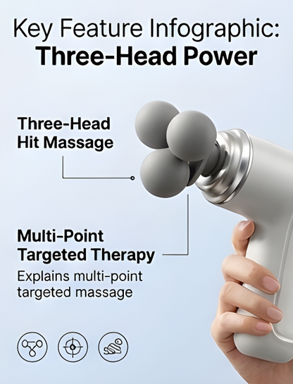 TriRelax 3 Head Body Massager
