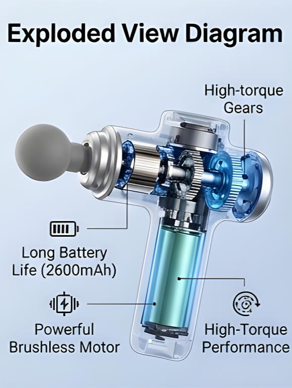 TriRelax 3 Head Body Massager