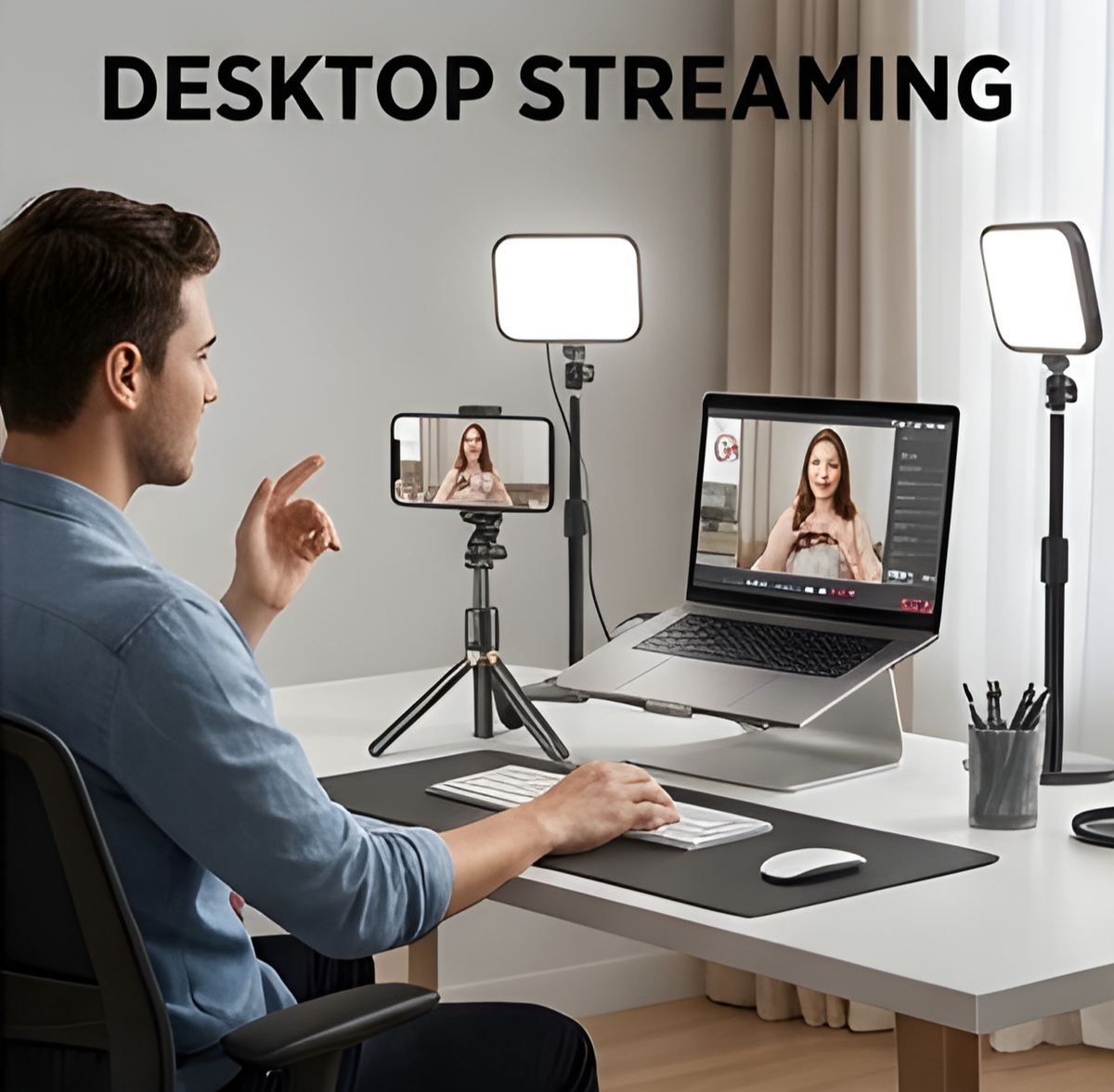 Q13 Smart Tracking Tripod | Auto Face Tracking Selfie Stick with 360° Rotation