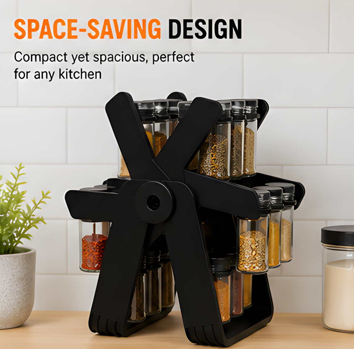 SpiceSpin 18-Jar Rotating Spice Organizer