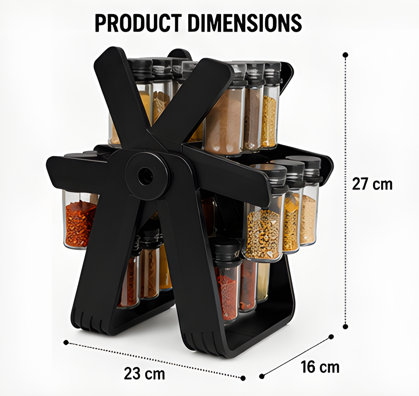 SpiceSpin 18-Jar Rotating Spice Organizer
