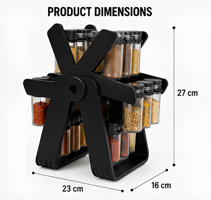SpiceSpin 18-Jar Rotating Spice Organizer