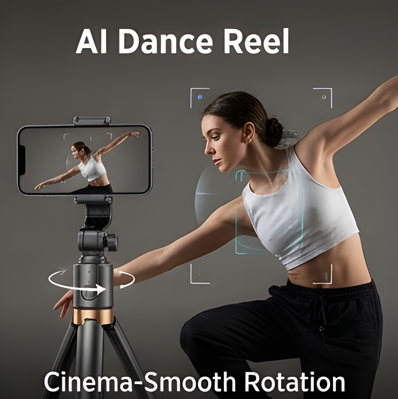Q13 Smart Tracking Tripod | Auto Face Tracking Selfie Stick with 360° Rotation