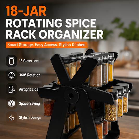 SpiceSpin 18-Jar Rotating Spice Organizer