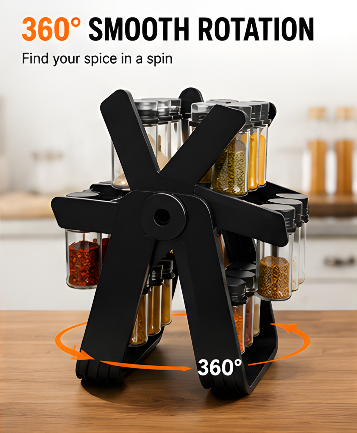 SpiceSpin 18-Jar Rotating Spice Organizer
